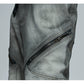 【25s Oct.】Wasteland-style Soft Denim Top/Deconstructed Zippered Flared Pants