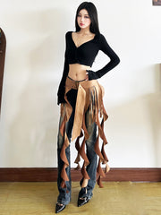 【25s Apr.】Sexy Tassel Draped Belt Buckle Skirt