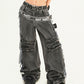 【25s Oct.】Punk Heavy-duty Raw-edge Washed Distressed Jeans