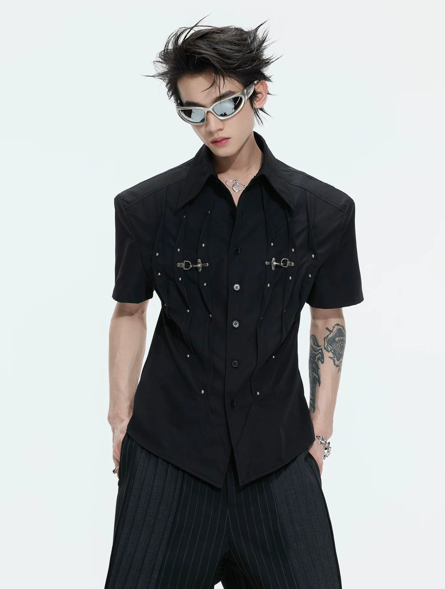 【26s Apr.】Pleated Waist Structured Shirt