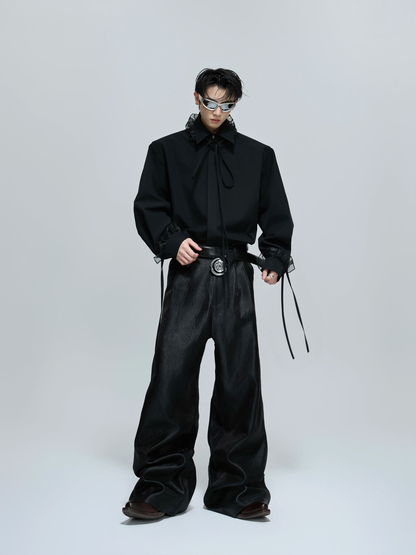 【25s Dec.】Detachable Lace Ribbon Design Shirt