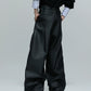 【25s Oct.】High-rise Smooth Fabric Pleated Trousers