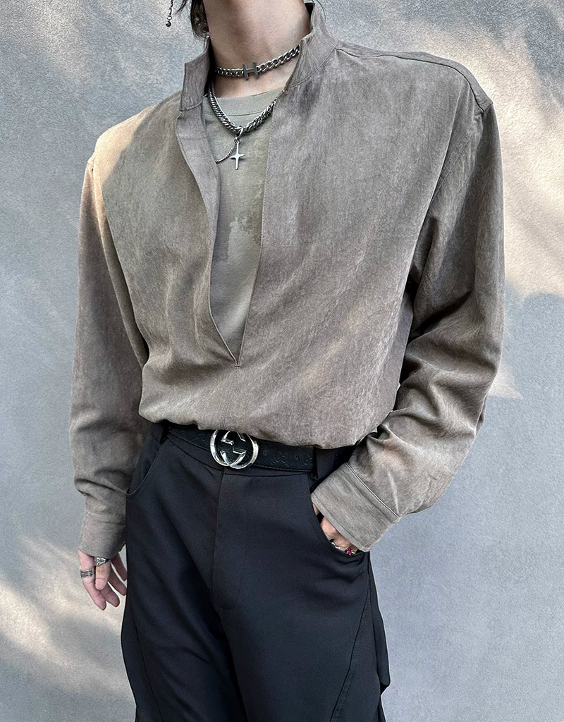 Relaxed Long Sleeve Casual Shirt