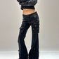 【25s Sep.】Retro Multi-pocket Hottie Low-rise Bootcut Jeans