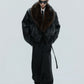 【25s Nov.】Distressed Embossed Detachable Fur Collar Thickened Cotton Coat