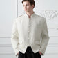 Stand-up Collar Stacked Panel Blazer
