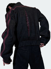 Suvet Spine Studded Suede Jacket