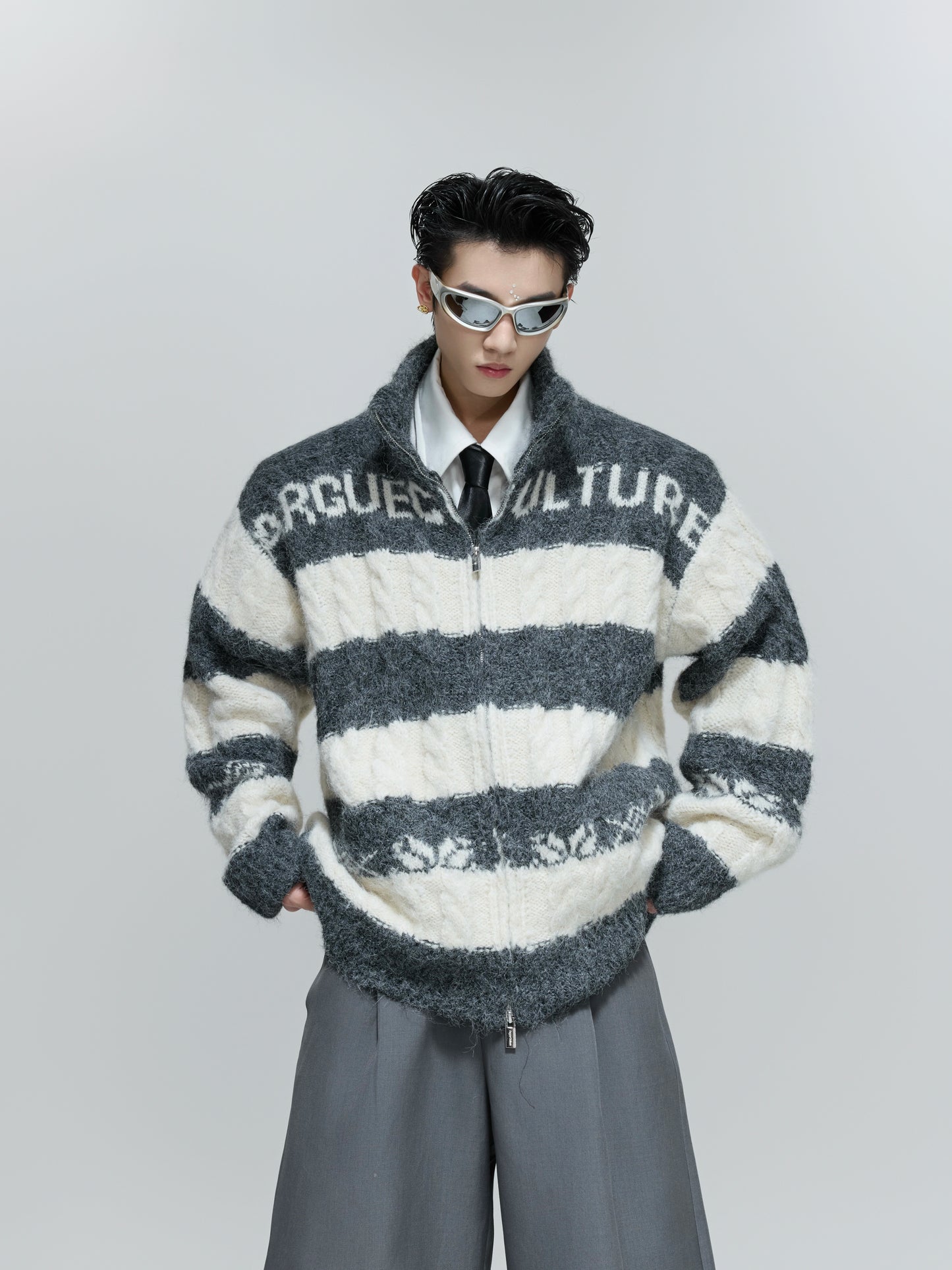 【25s Nov.】Color-blocked Chunky Knit Sweater