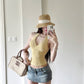【25s Aug.】Knit Halter V-Neck Cold Shoulder Sleeveless Top