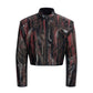 【25s Sep.】Cool Motorcycle Stand Collar Leather Jacket