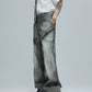 【25s Oct.】Wasteland-style Soft Denim Top/Deconstructed Zippered Flared Pants