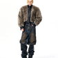 Faux Fur and Leather Thickened Cotton Jacket