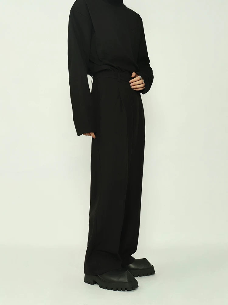 Minimal Straight-Leg Tailored Trousers