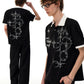 【25s Aug.】Gothic Print Polo Waffle Knit Short Sleeve