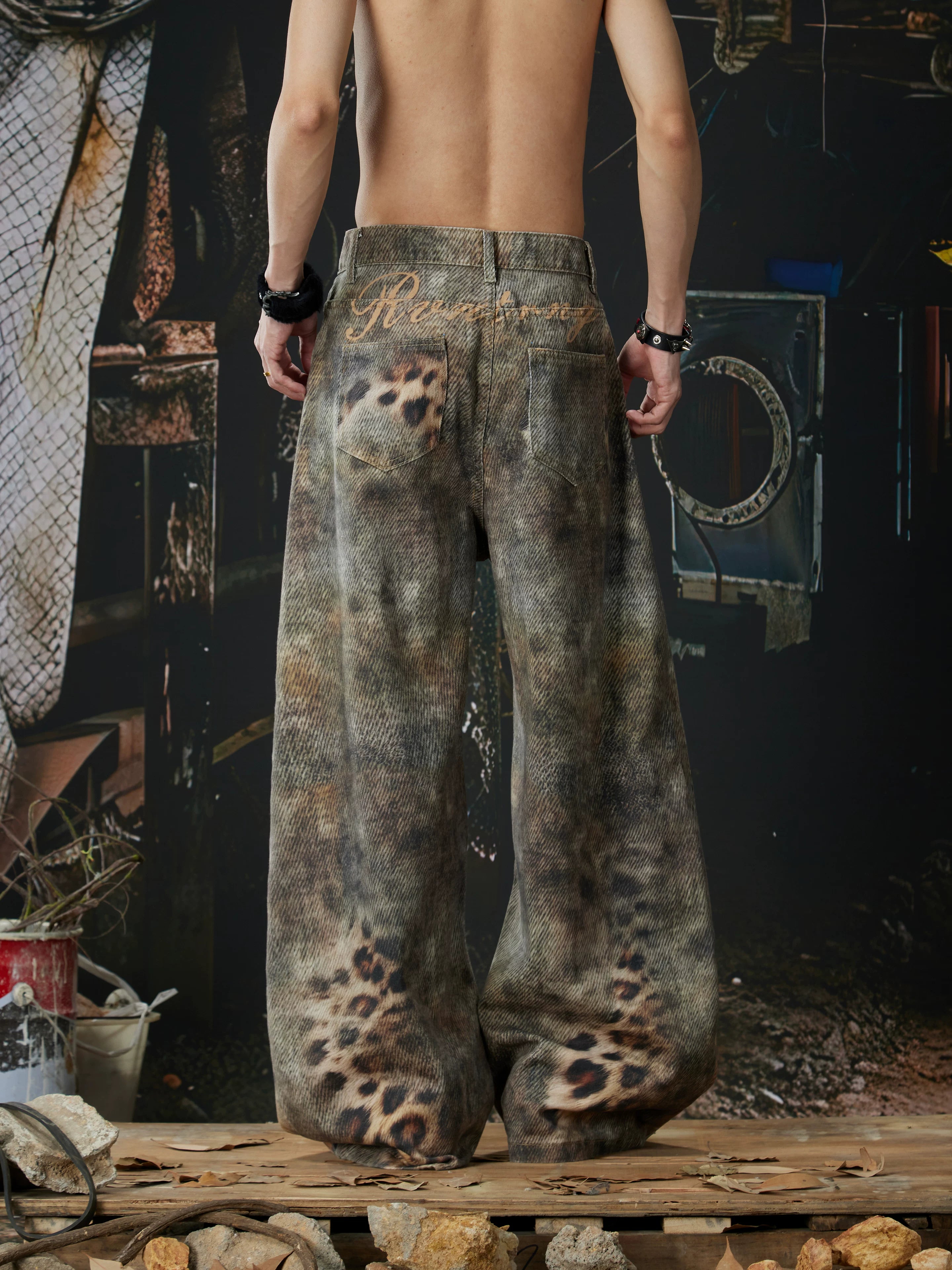 3D Printed Distressed Leopard Scimitar Pants