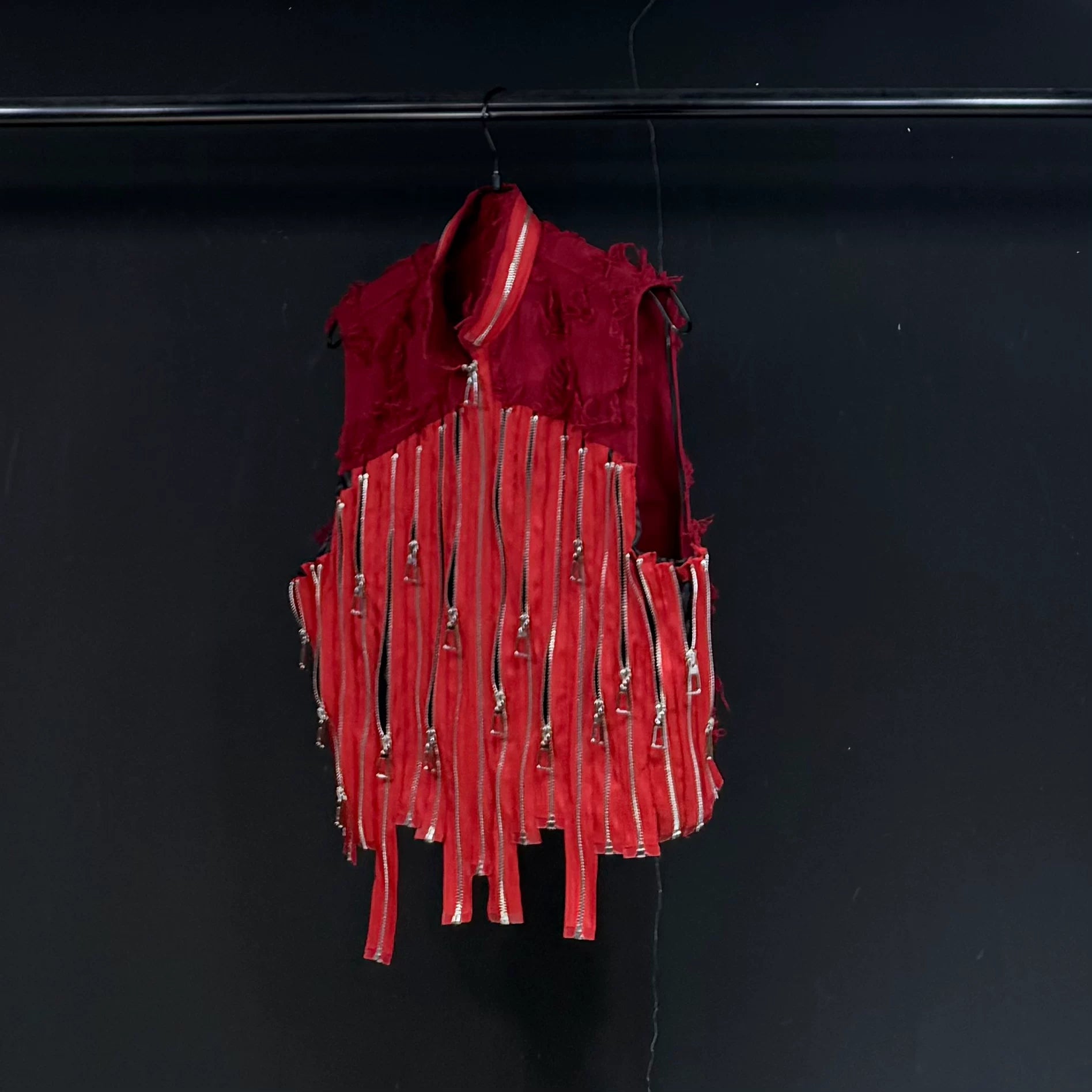Asymmetric Zip Street Vest