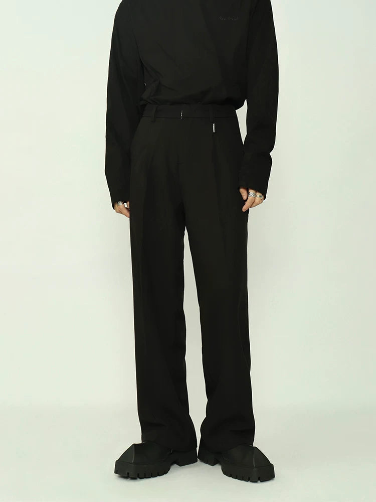 Minimal Straight-Leg Tailored Trousers