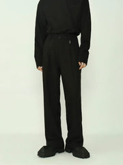 Minimal Straight-Leg Tailored Trousers