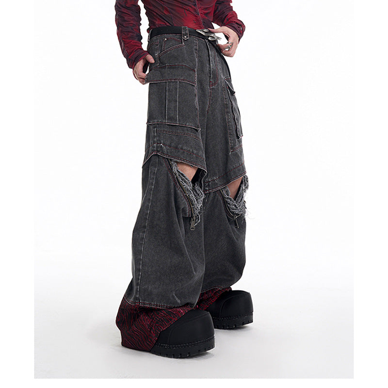 【25s Jul.】Vintage Washed Multi-Pocket Utility Pants