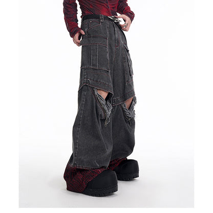 【25s Jul.】Vintage Washed Multi-Pocket Utility Pants