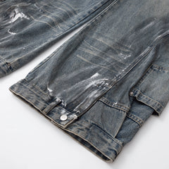 【25s Jul.】Vintage Stitching Heavy Washed Jeans