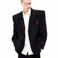 Elegant Bloodstained Vertical Striped Suit