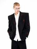 【25s Oct.】Elegant Bloodstained Vertical Striped Suit/Pants