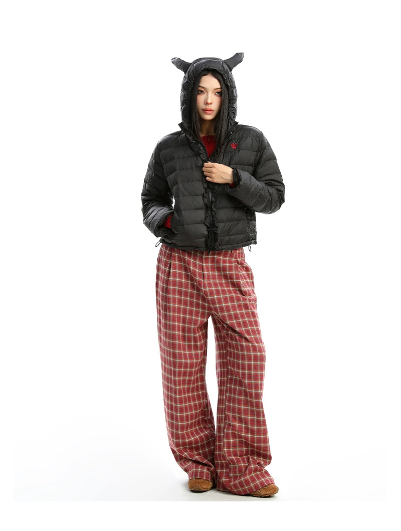【25s Dec.】Sweet Little Devil Horn Hooded Down Jacket