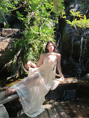 【25s Mar.】French Strapless Vacation Dress