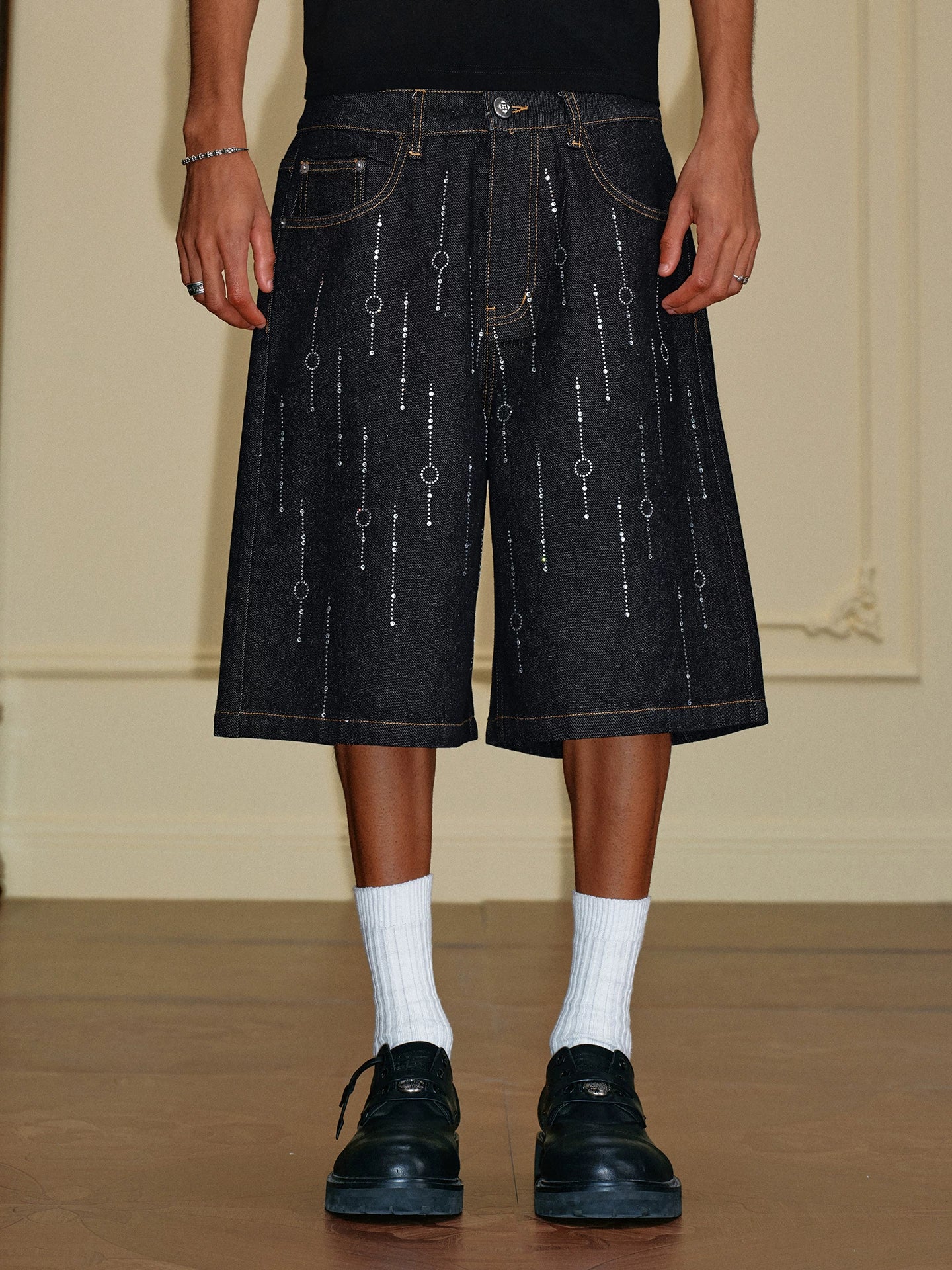 Galaxy Crystal Denim Shorts