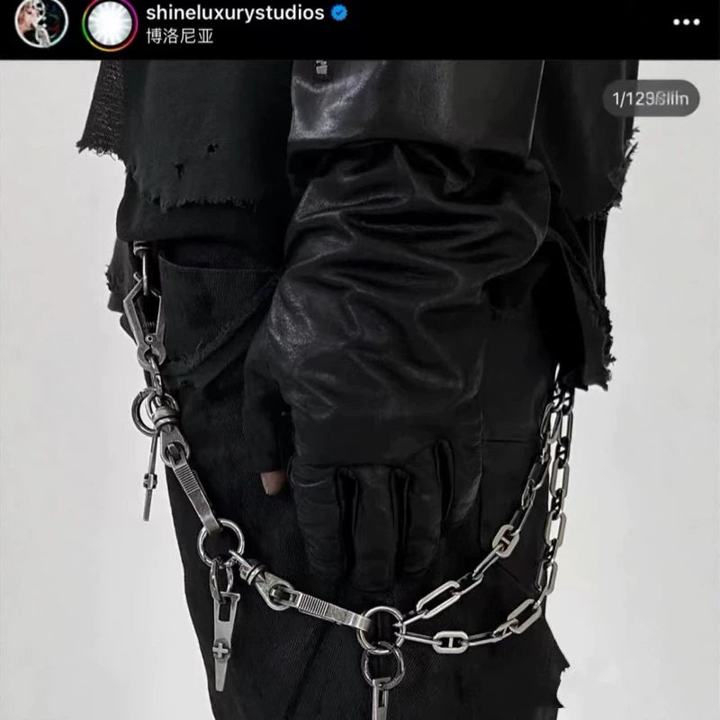 Gothic Cross Metal Pants Chain