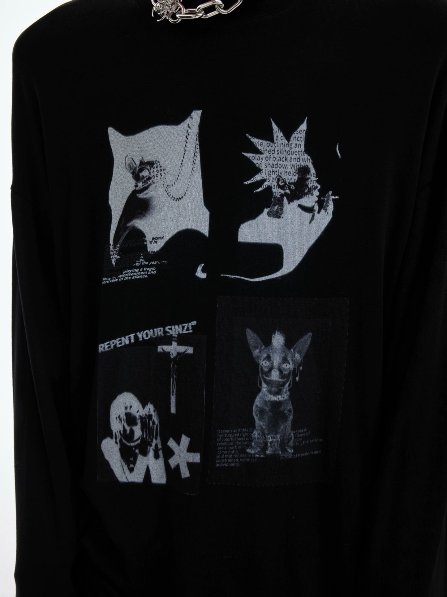 【25s Aug.】Artistic Pattern Loose Fit High Elasticity Long Sleeves