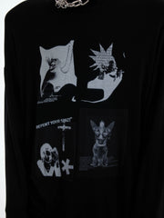 【25s Aug.】Artistic Pattern Loose Fit High Elasticity Long Sleeves