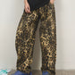 【25s Jul.】Rhinestone Leopard Blade-Cut Cargo Pants