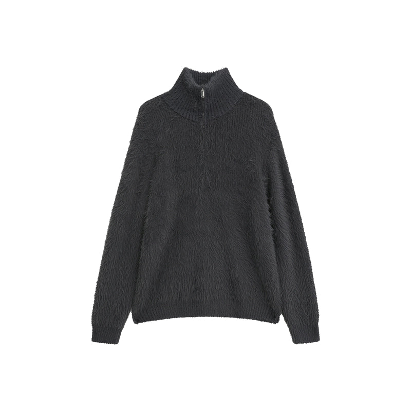 【24s Dec.】Half-Zip High Neck Knit Sweater ArtsKoreanMan