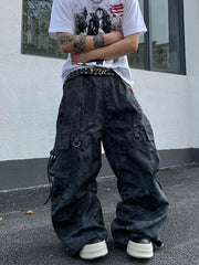 【25s Jun.】Vintage Sand Snake Camouflage Punk Pants