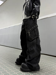 【26s Mar.】Waxed Curved Cargo Denim Pants