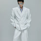 【25s Oct.】Elegant Pearl Honeycomb Design Suit Jacket/Pants
