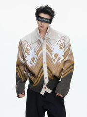 【26s Jan.】Gradient Color-blocked Knit Cardigan