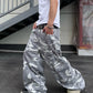 【25s Jun.】Vintage Multi-Pocket Camouflage Cargo Wide-Leg Pants
