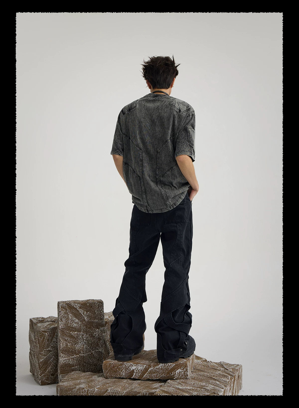 【26s Mar.】Deconstructed Washed Black Denim