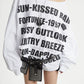 【25s Aug.】All-Over Letter Print Slanted Shoulder Sweatshirt