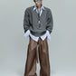 【25s Oct.】Shirt-paneled Button-down V-neck Sweater