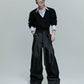 【25s Oct.】High-rise Smooth Fabric Pleated Trousers