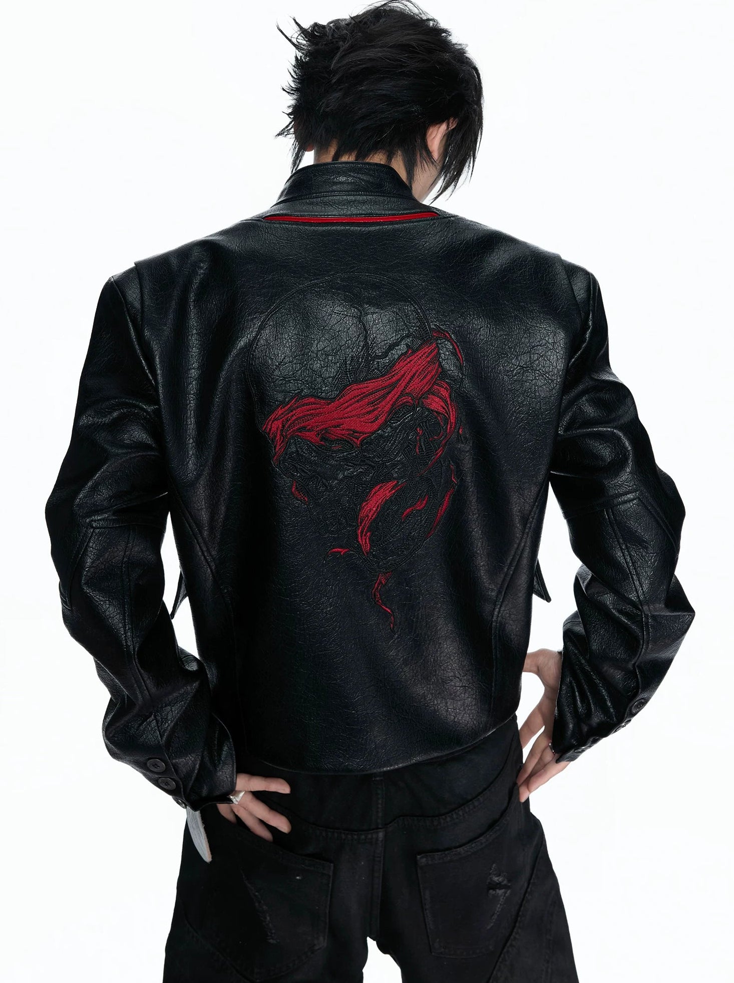 Inferno Vein Cracked Leather Jacket