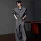【25s Aug.】Pin Design Short Style Elegant Bright Lines Casual Jacket / Pants