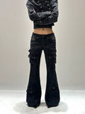 【25s Sep.】Retro Multi-pocket Hottie Low-rise Bootcut Jeans