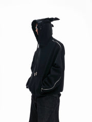 【25s Aug.】Dachshund Ear Zip-Up Oversized Hoodie
