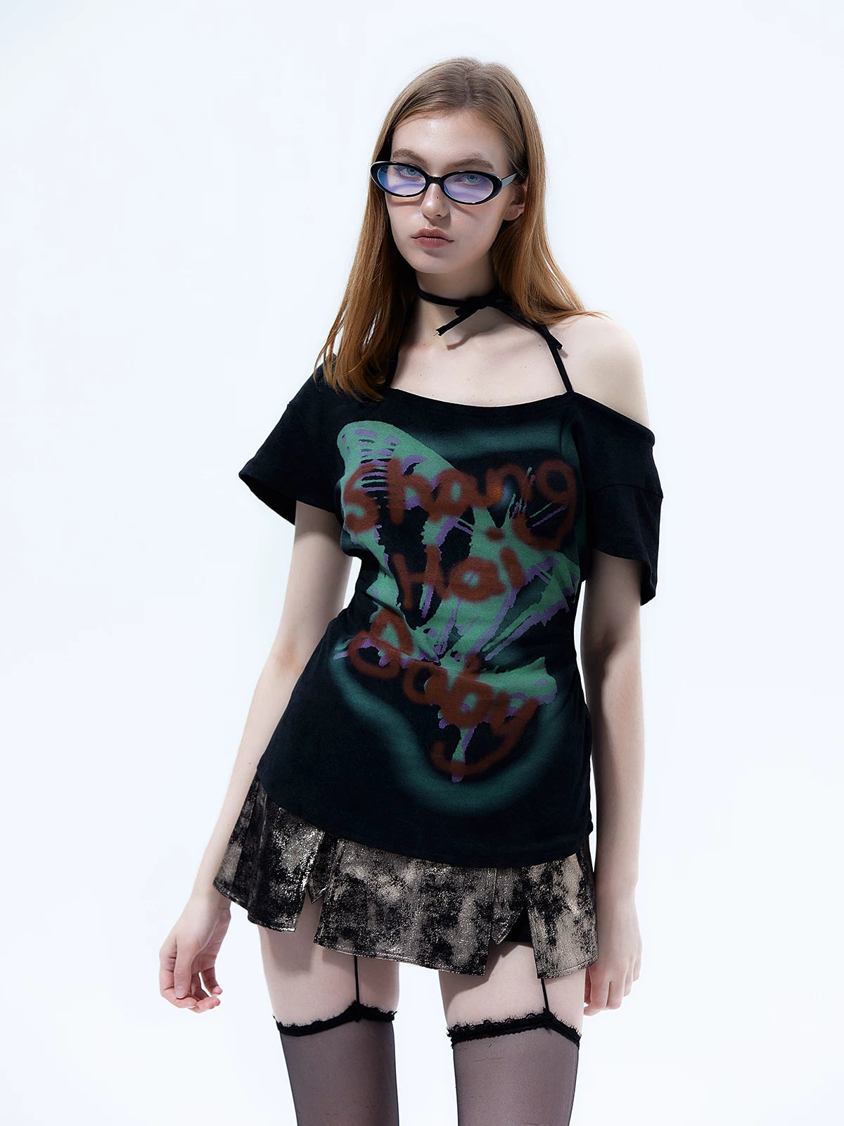 Y2K Sexy Butterfly Print T-shirt