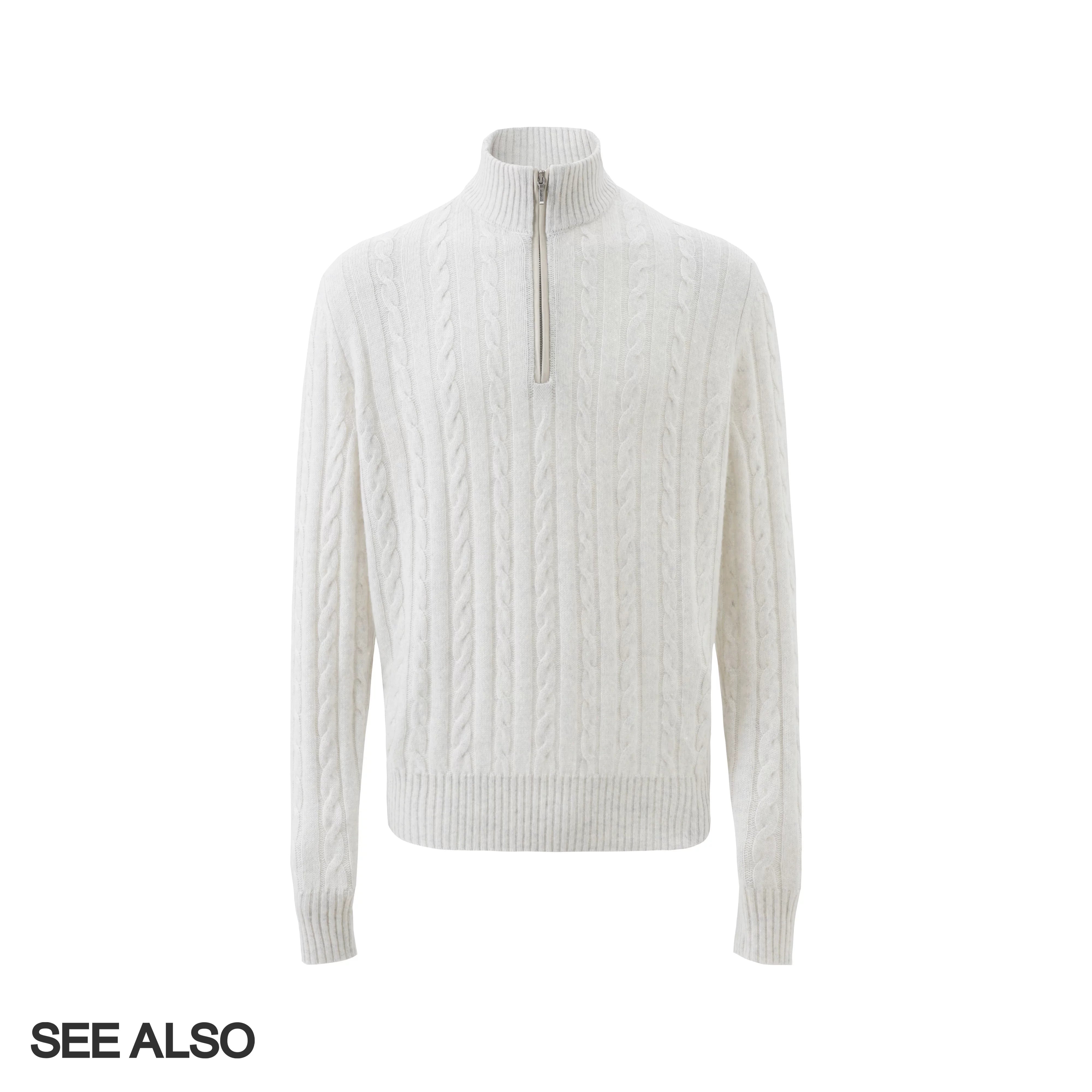 Cable Knit Half-Zip Sweater